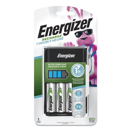 Energizer Recharge 1 Hour Charger, AA or AAA NiMH Batteries CH1HRWB-4